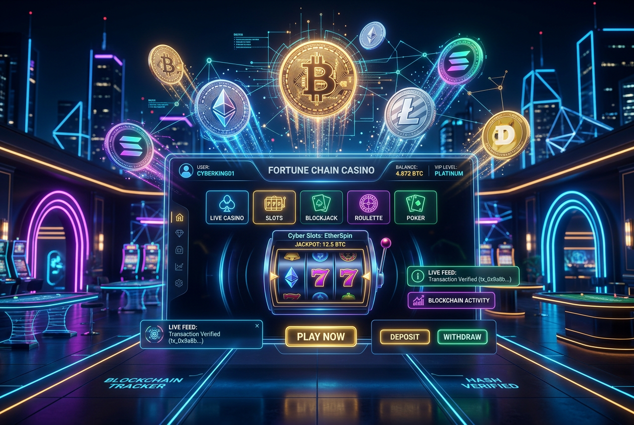 Futurystyczne kasyno online oparte na technologii blockchain